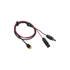 כבל מתאם MC4 ל-XT60 לתחנות כוח ECOFLOW, כבל שחור-אדום לחיבור פאנלים סולאריים למערכות פוטו-וולטאיות ולתשתית אנרגיה ירוקה.